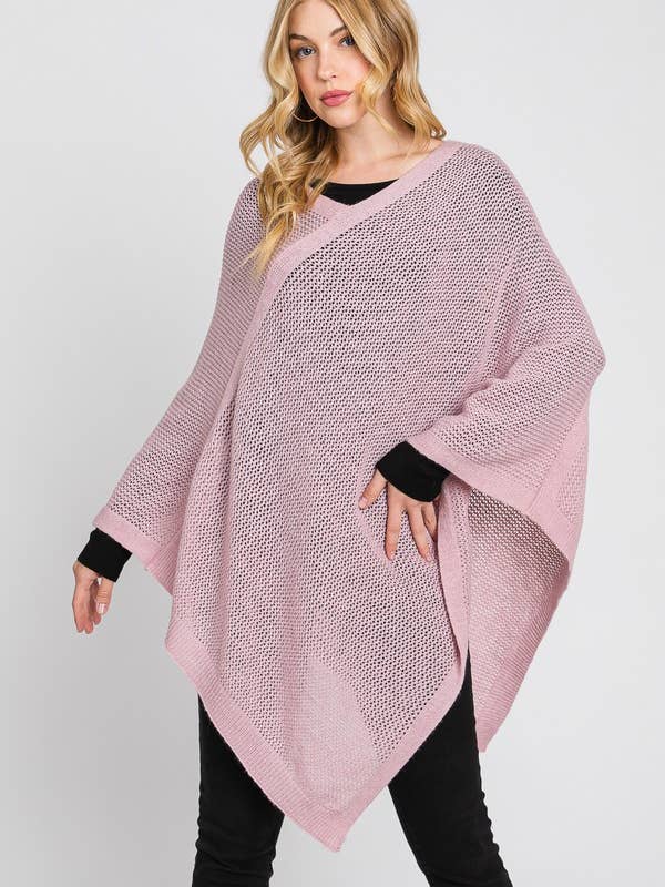 Shop Neighbors - Wholesale Poncho - Women's - SOLID LOOSE KNIT PONCHO3