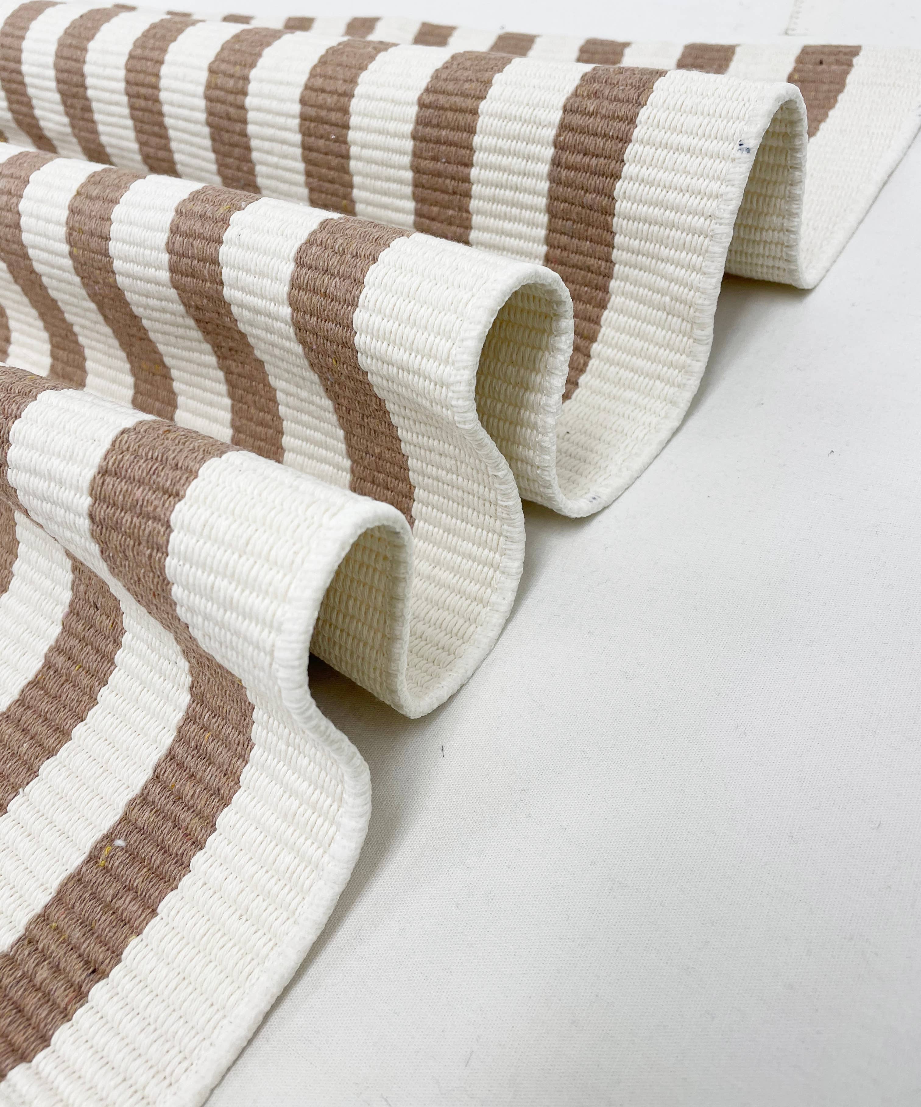 Fennco Styles – Engroshandel Løst tæppe – Vævet bomuldsblanding klassisk stribet område tæppe10