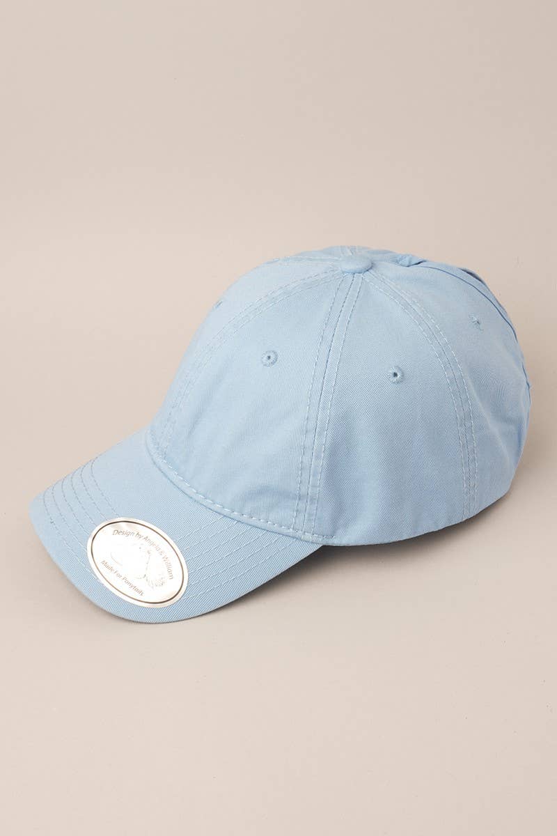 Fashion City - Wholesale Baseball Cap - Women's - Cotton Messy High Bun Pony Baseball Cap7