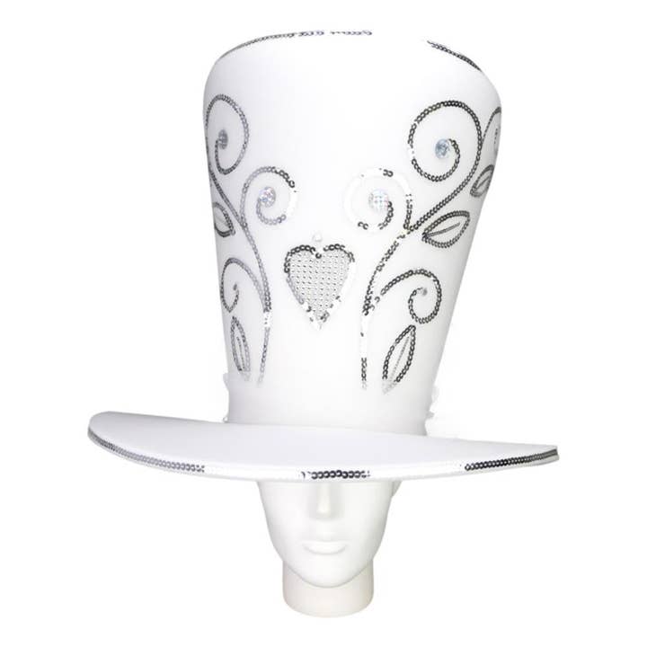 Chapeau de mariée argenté pour la vente par Foam Party Hats