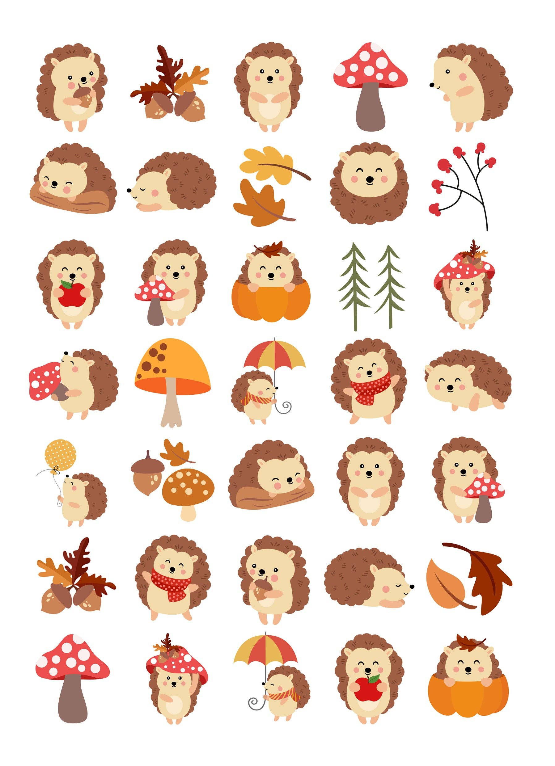 Sticker Varia - Wholesale Sticker - Kids & Baby - Sticker Sheet Hedgehogs2