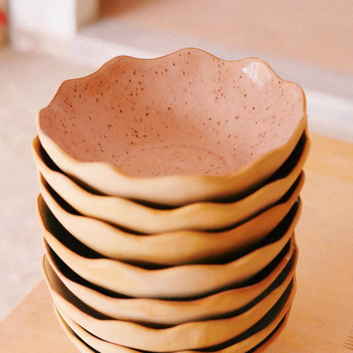Ohyoko ceramics - Wholesale Serve Bowl - Handmade ceramic stoneware bowls with waves19