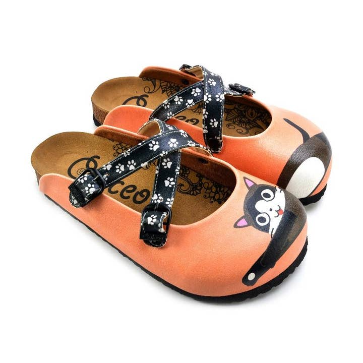 Blush Cat Tamancos com Tiras Cruzadas - WCAL180 por atacado de Goby