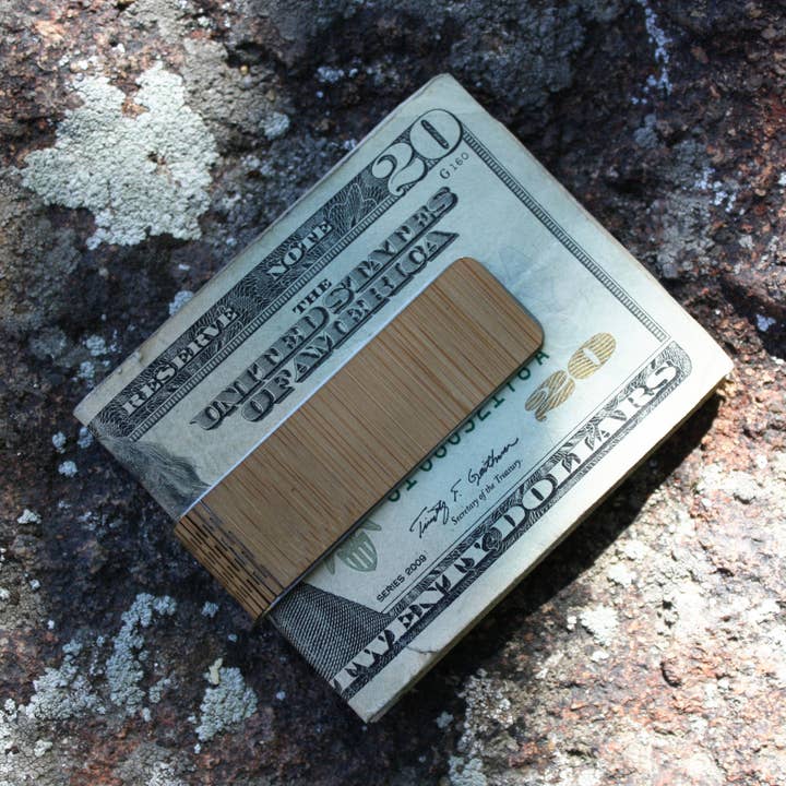 WUDN Handcrafted - Wholesale Money Clip - Unisex - Slim Money Clip, Stainless-Steel & Hardwood (LEAVENWORTH)6