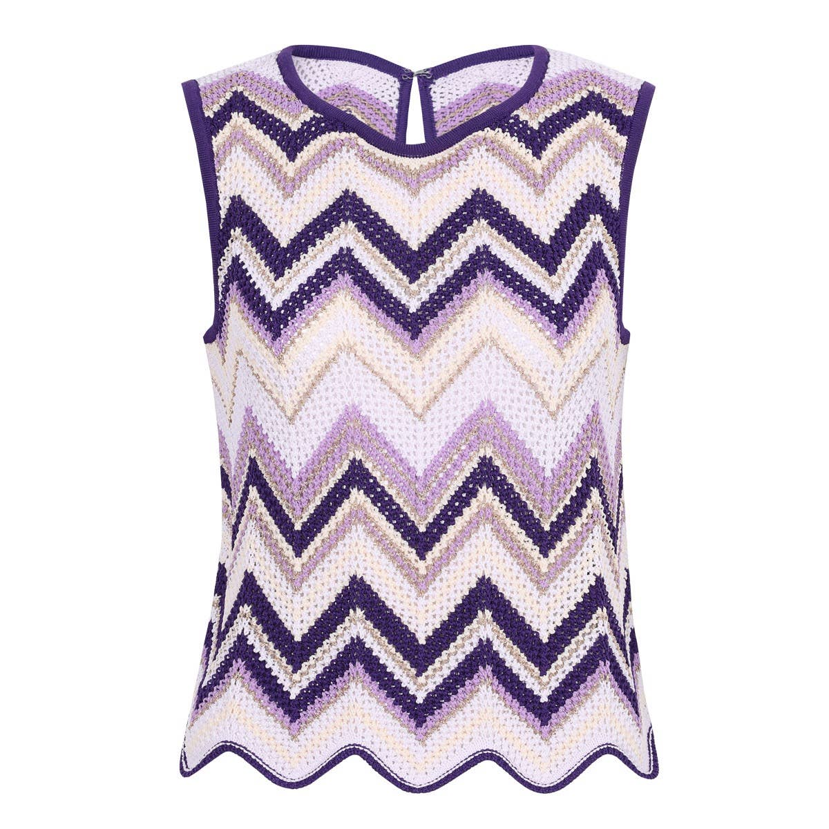 Productseeker - Venta al por mayor Conjuntos de top y pantalón (NO para estar en casa) - Mujer - Conjunto de Chaleco Sin Mangas y Pantalones de Punto Ondulado en Contraste SET628