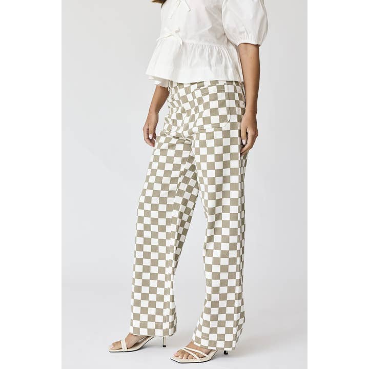 Apolline - Wholesale Pants - Women's - Demi Checkered Bottoms w Elastic Band18