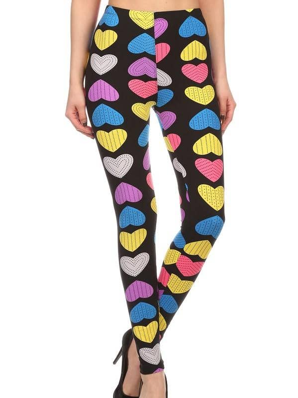 Sueded Candie Hearts Legging for wholesale by Flirty & Femme