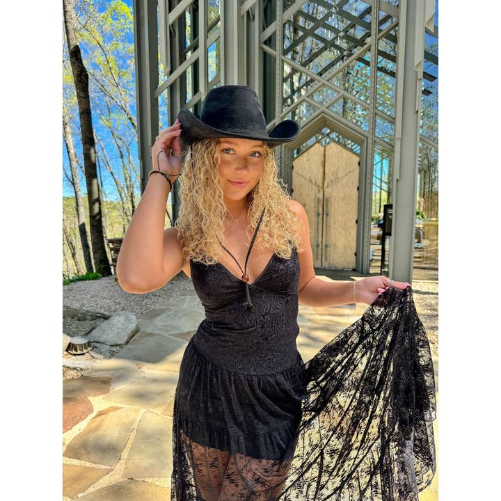 MiMi Wholesale - Wholesale Cowboy Hat - Women's - SCC0001 Faux Suede Telluride Cowboy Hat8