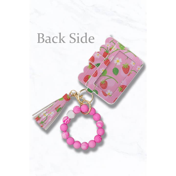 Suzie Q USA - Wholesale Card Holder - Women's - Fruit Print Card Holder Wallet Keychain