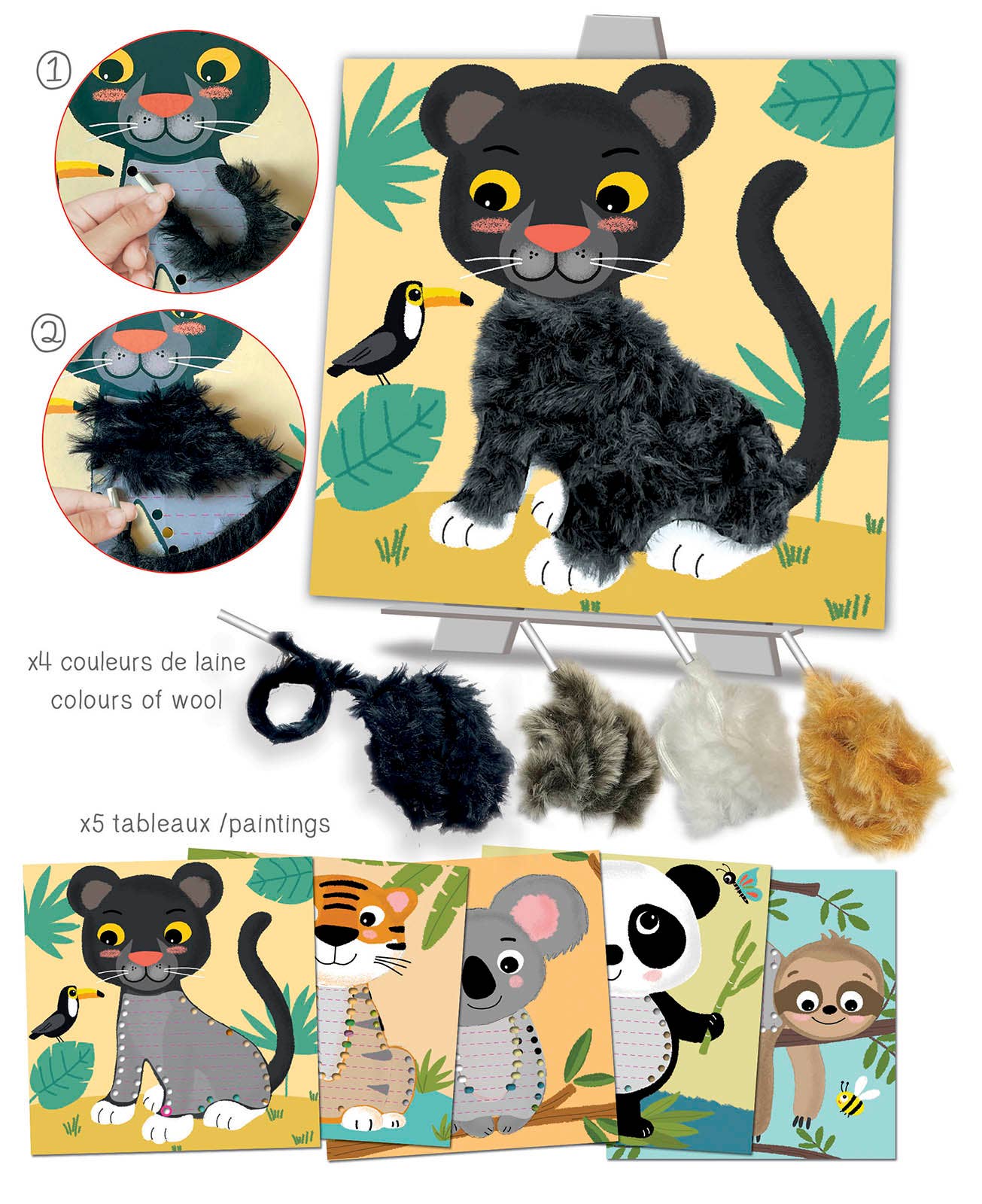 Créa Lign' - Wholesale Toy Set - Kids - “Sweetness of the Tropics” lacing yarn1