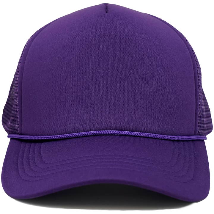 Funky Junque - Wholesale Trucker Hat - Men's - Foam Snapback Trucker Hat - Dark Purple
