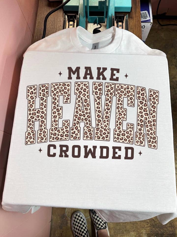 Leopard Make Heaven Crowded Tee or Crewneck for wholesale by Gunpowder and Glam Boutique