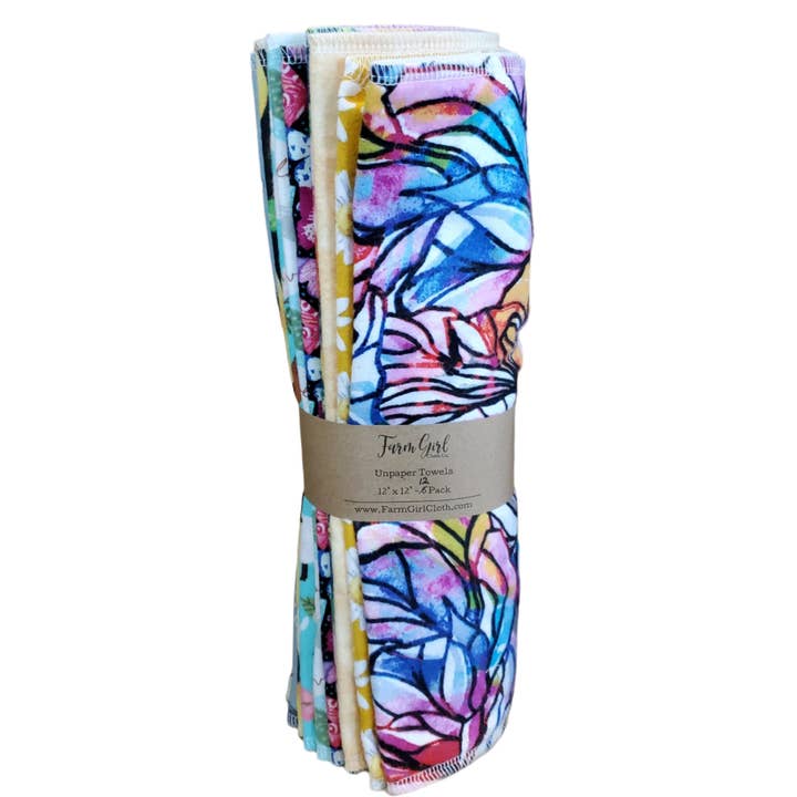 Paperless Reusable Towels | The Big Mix of Prints for wholesale by Farm Girl Cloth Co.