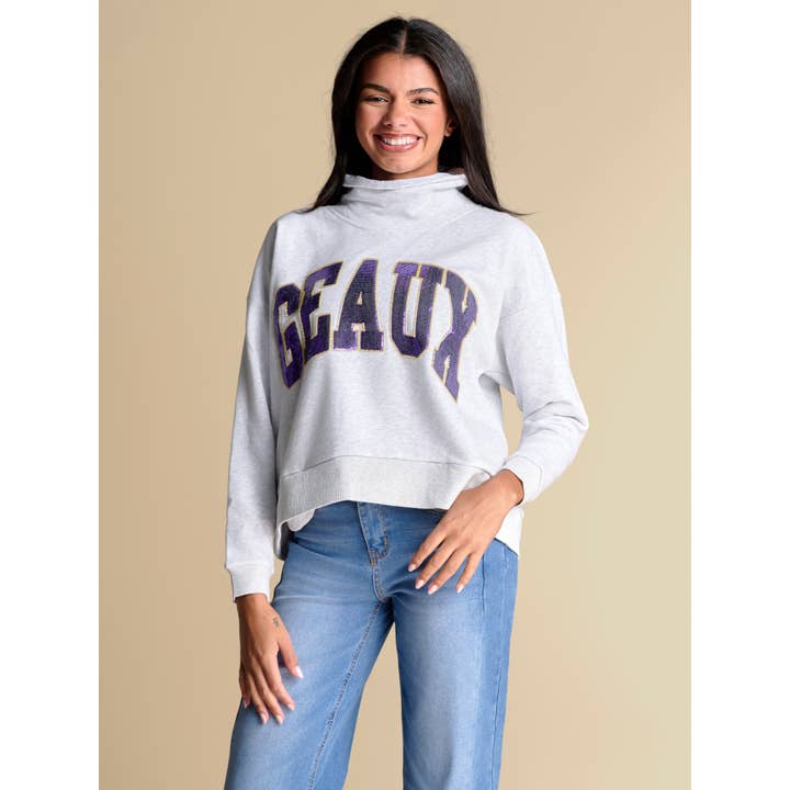 De Rewind Mockneck Trui | Geaux voor wholesale door Stewart Simmons