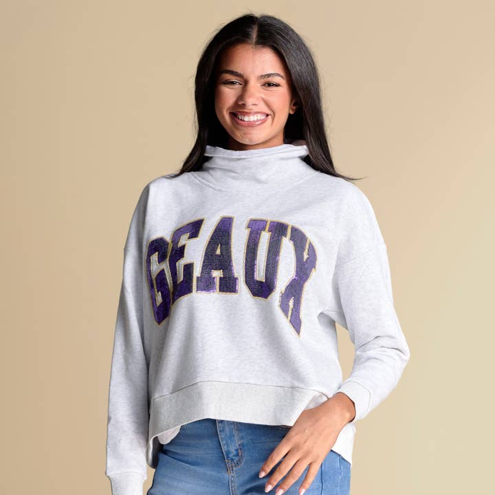 The Rewind Mockneck Pullover | Geaux and other Purchase Wholesale geschenkkarten. Free Returns & Net 60 Terms on Faire trending on Faire.
