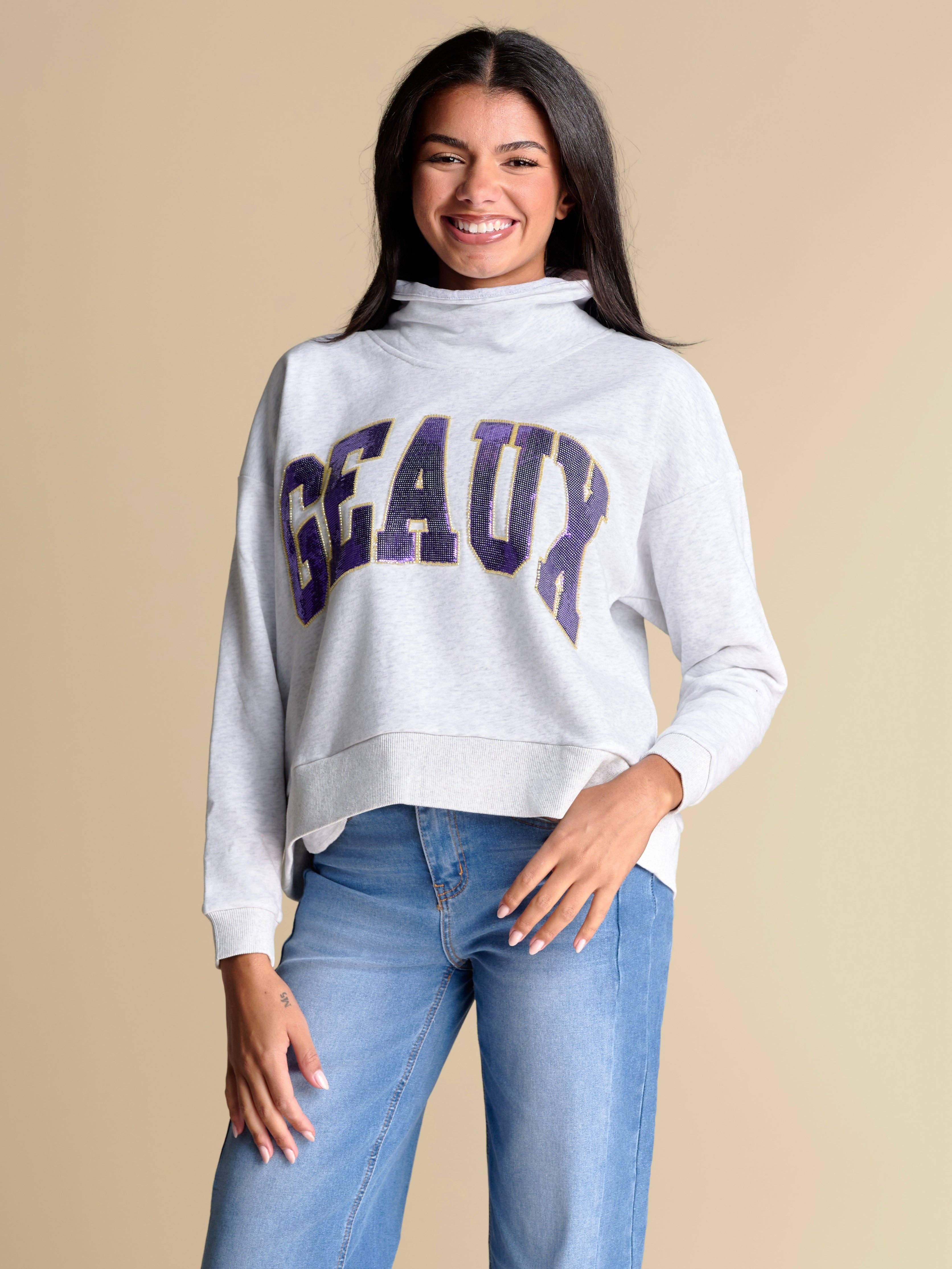 Stewart Simmons - Wholesale Sweatshirt - Women's - The Rewind Mockneck Pullover | Geaux