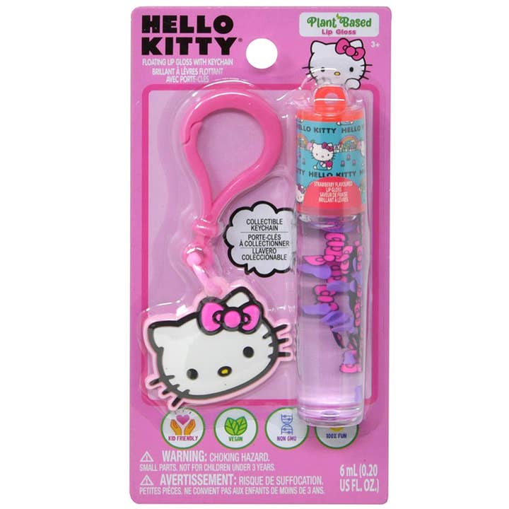 BRILLO DE LABIOS HELLO KITTY CON LLAVERO, HK1097GG para venta al por mayor de JOIA ACCESSORIES