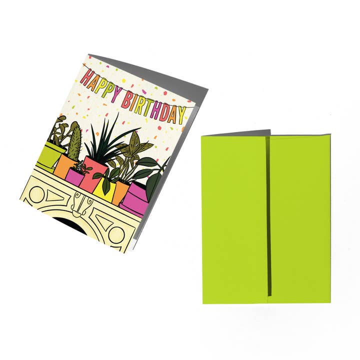 Boss Dotty Paper Co. – wholesale Birthday card – House Plant Birthday Card1