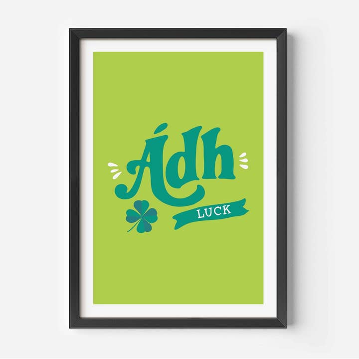 Ádh Irish Luck Print A4 for wholesale by Breeze & Bubbles