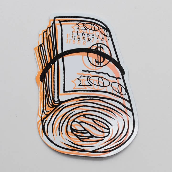 Cash Wad - Klistermärke för wholesale av Metal the Brand