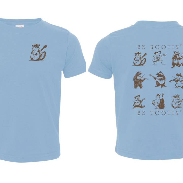 Red Stone Rebel Clothing Co. - Wholesale Screen Printed T-Shirt - Kids - Be Rootin' Be Tootin' Kid's Tee3