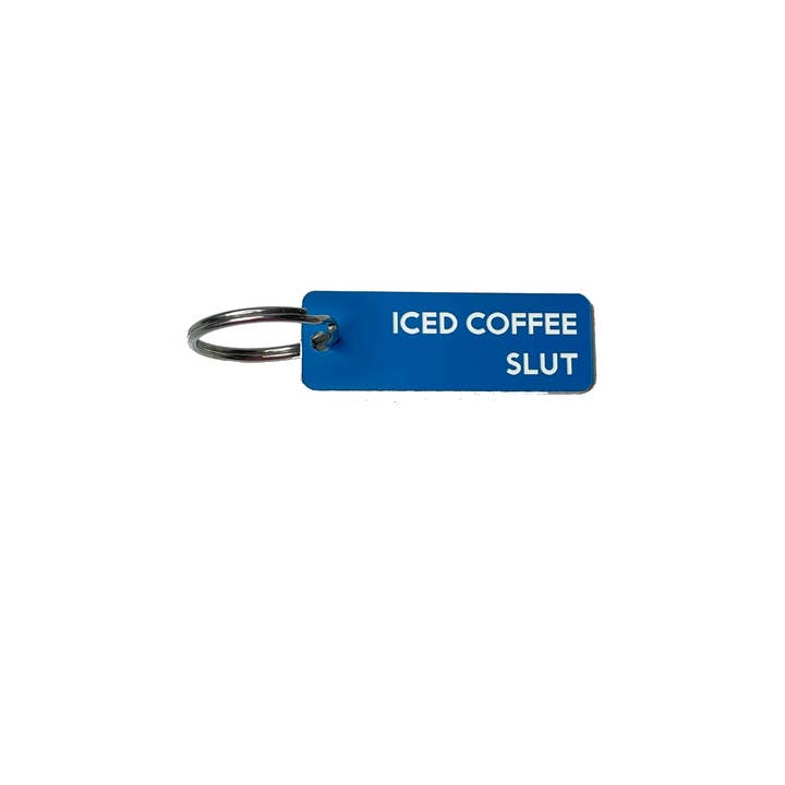 Calm Down Caren – Engroshandel Nøglering - Unisex – Iced Coffee Tøs - Akryl Nøgletag
