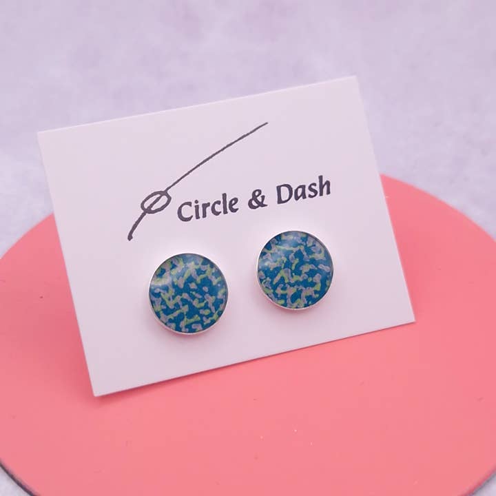 Large Studs -Tropical Turquoise for wholesale by Circle & Dash