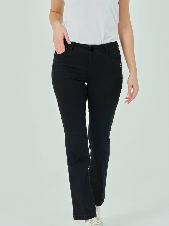 Pantaloni - Melina Bea BOOTCUT - Nero piccione per la vendita all'ingrosso da parte di Glücksstern