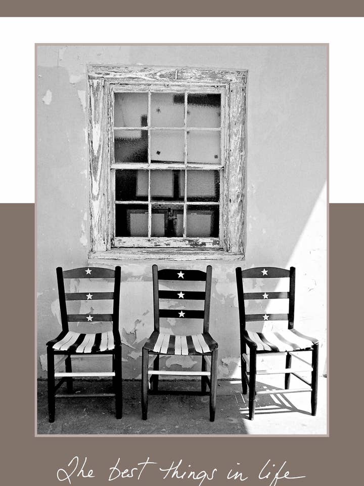 318f: Die besten Dinge im Leben sind drei, wie Freunde, Träume und Erinnerungen. für den Großhandel von Bonair Daydreams