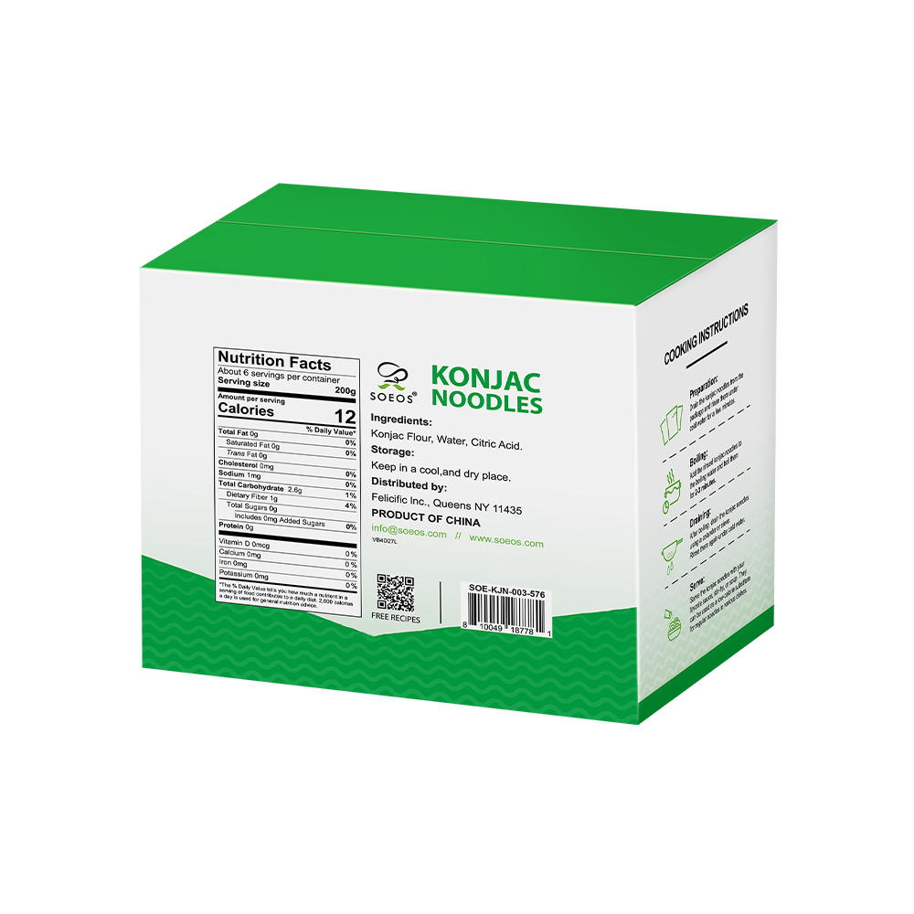 soeos - Wholesale Pasta - Konjac Noodles, 3 Variety Noodles, Fettuccine, Angel Hair, Spaghetti, 8.8 oz (250 g)*61