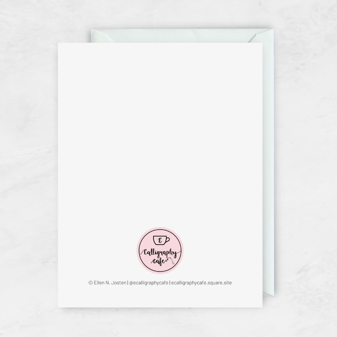 E Calligraphy Cafe – postal de incentivo por atacado – Asaúde a tudo o que Deus tem planeado para ti1