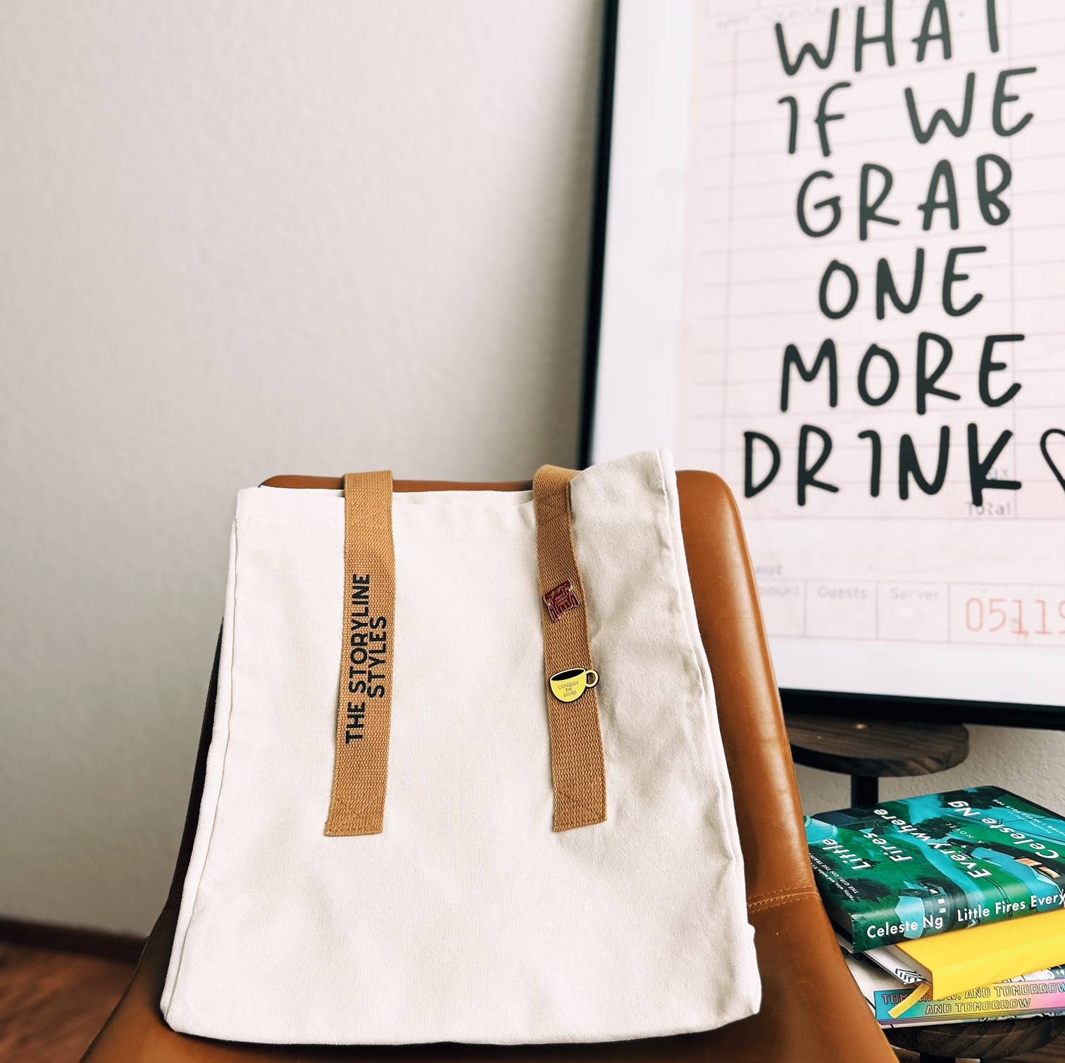 The Storyline Styles - Wholesale Tote Bag - Unisex - Pin & Carry Signature Tote Bag, Totes, Canvas, Book Bag1