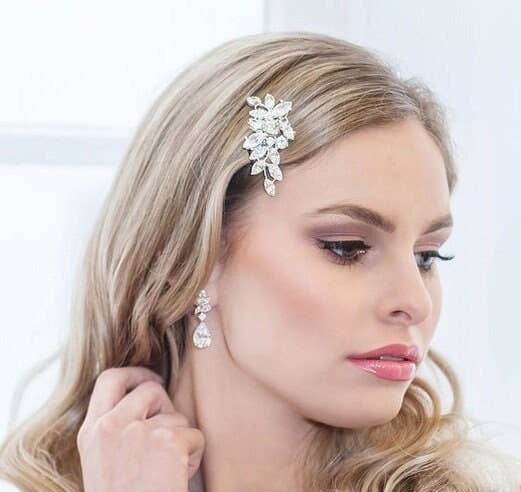 allureweddingjewelry - Wholesale Dangle Earrings - Natalia Cluster CZ Earrings1