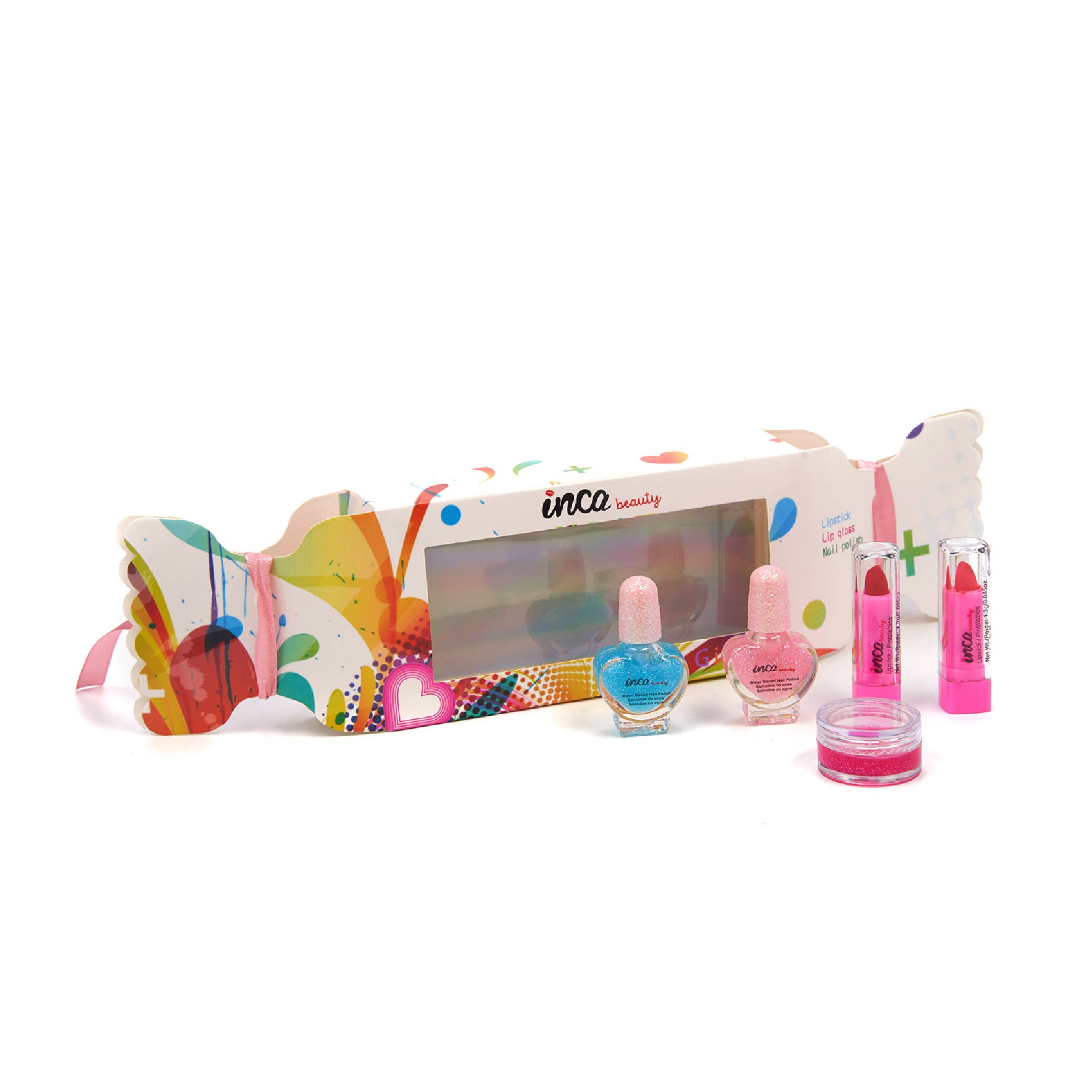 IKILIFE S.L - Wholesale Kids Makeup - Kids - Caramel Makeup Set - 1 Gloss, 2 Lipsticks and 2 Nail Polish5