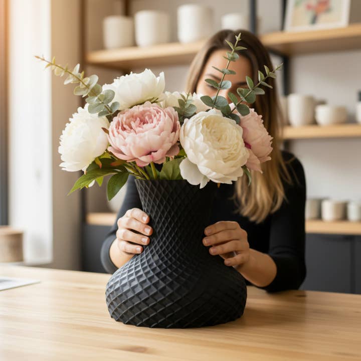 Double Hex Vase for Faux Flowers / Planter for wholesale by HOARE