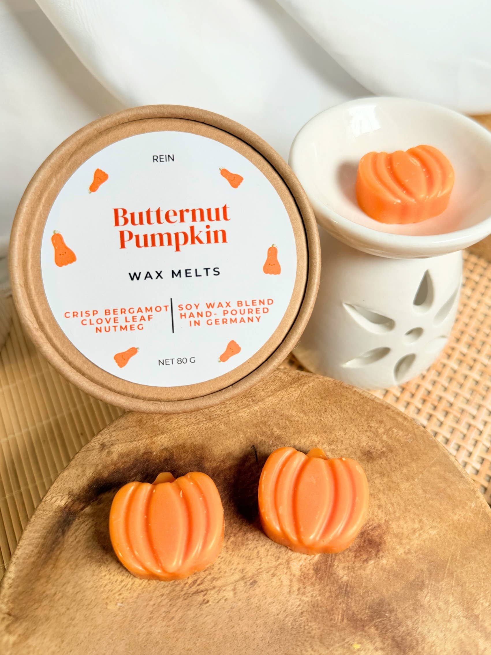 Studio Rein – Großhandel Schmelzwachs – Kürbisförmige Sojawachsschmelzer, 80 g1