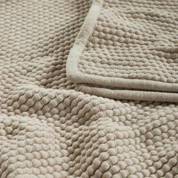 Dakota Popcorn Throw Blanket I 50"x 70" I Natural for wholesale on Faire4