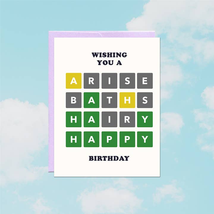 Party Mountain Paper co. - Wholesale Birthday Card - Word Game Birthday | Birthday Card1