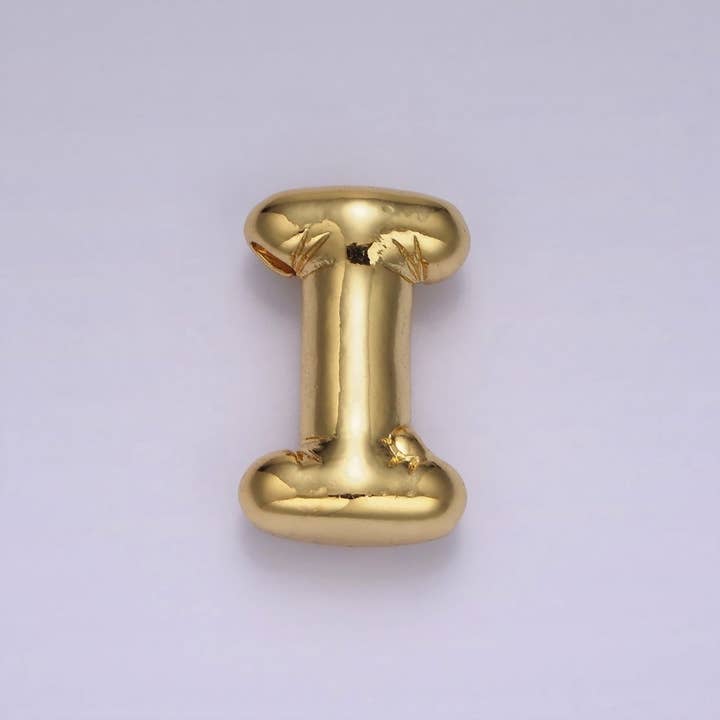 Aim Eternal - Wholesale Individual charm/pendant - 14K Gold Filled 20mm Chubby Balloon Initial Letter Pendant | A1067-A10798