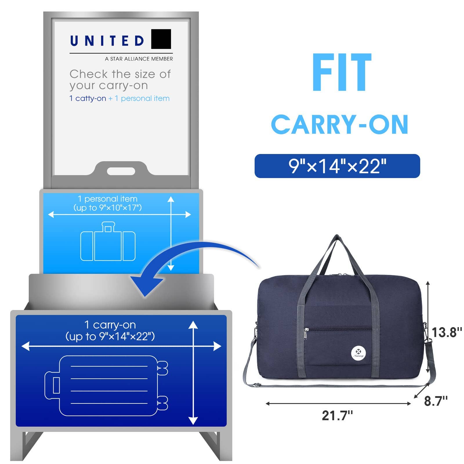 wandf - Venta al por mayor Bolsa de viaje - Unisex - Bolsa de viaje plegable NW3122 para equipaje de mano para estancia nocturna51