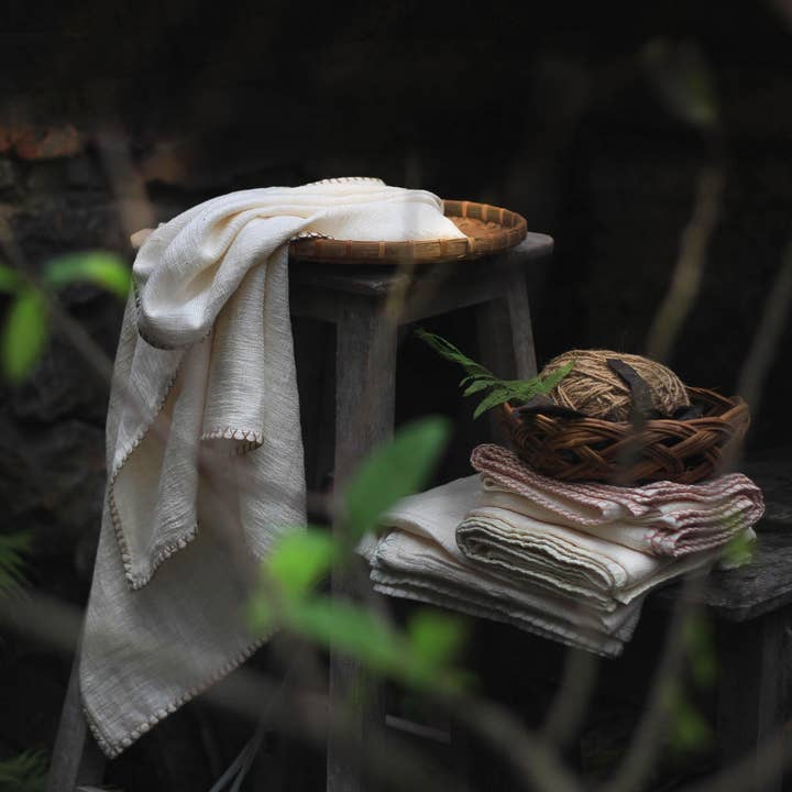 Luala Silk - Vendita all'ingrosso Asciugamani da bagno - Asciugamano naturale in seta grezza per capelli, viso e corpo2