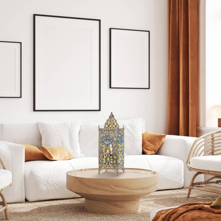 River of Goods - Wholesale Accent/Desk Lamp - 24"H Esther Jeweled Moroccan Brass Table Lamp3