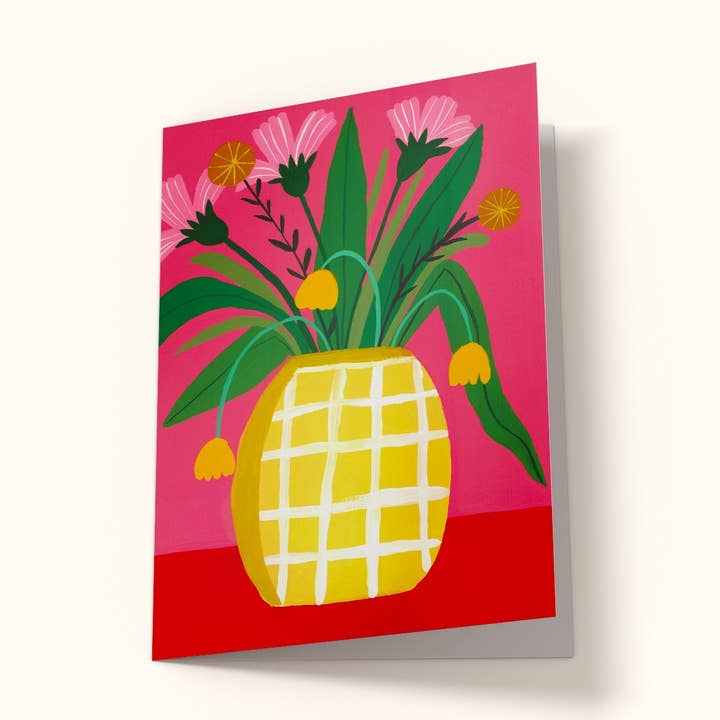 Tarjeta de arte Flores en un jarrón para venta al por mayor de Poppydesign