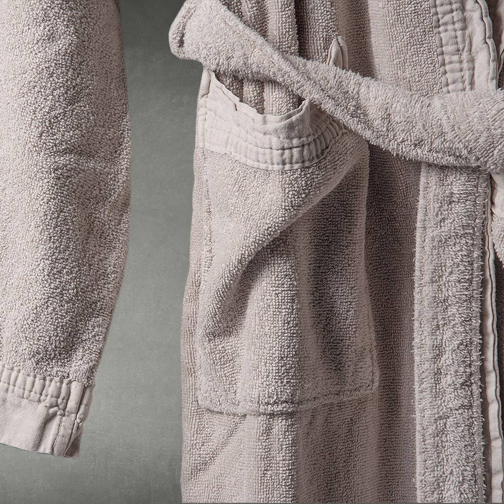 UNOCASADESIGN – Großhandel Bademantel – Unisex – Stone-Washed Baumwoll-Kimono-Bademantel aus Leinen6