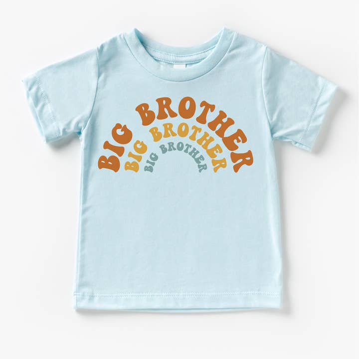 Madi Moosh – Großhandel T-Shirt mit Siebdruck – Kinder – Retro Big Brother Geschwister Familien-Shirt - Bruder T-Shirt4