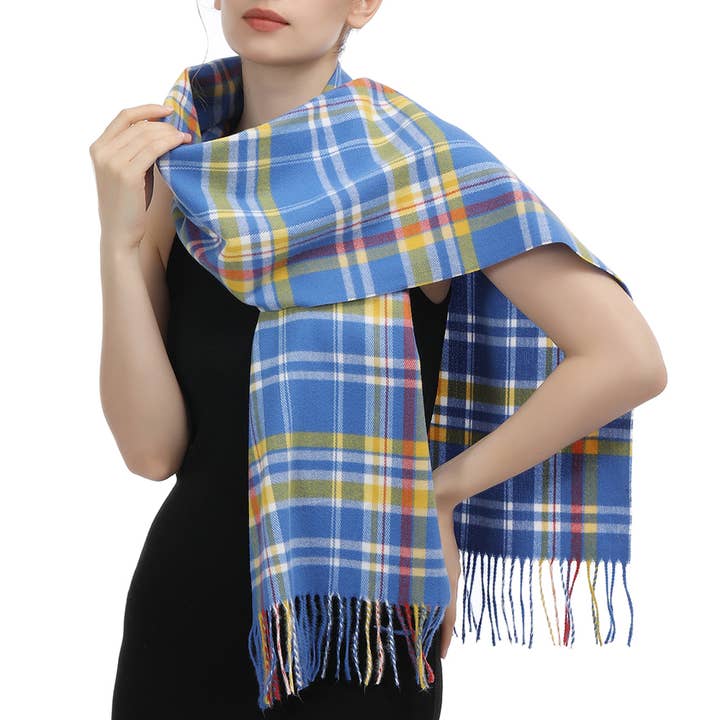Fashion City - Wholesale Scarf - Women's - Classic Tartan Plaid Cashmere Feel Scarf 8