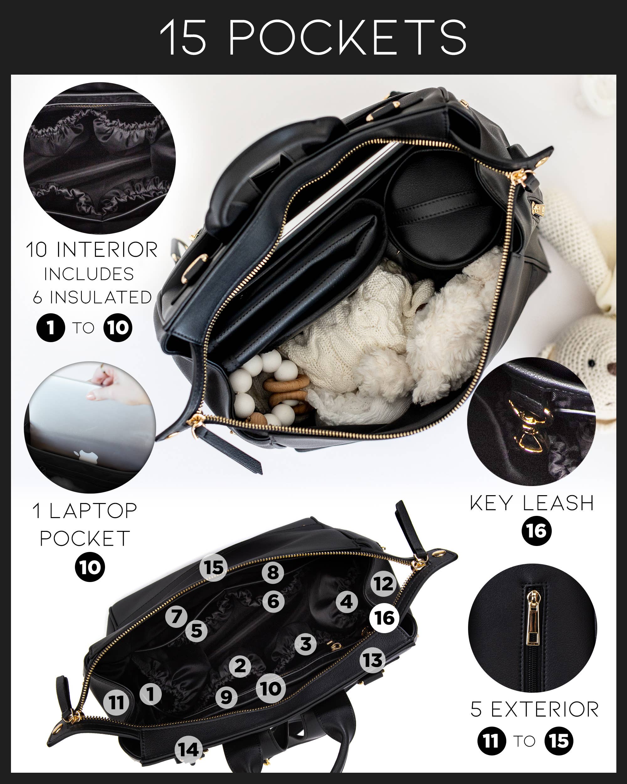 Mia + Sophia - Wholesale Diaper Bag - Baby - The Sophia Diaper Bag5