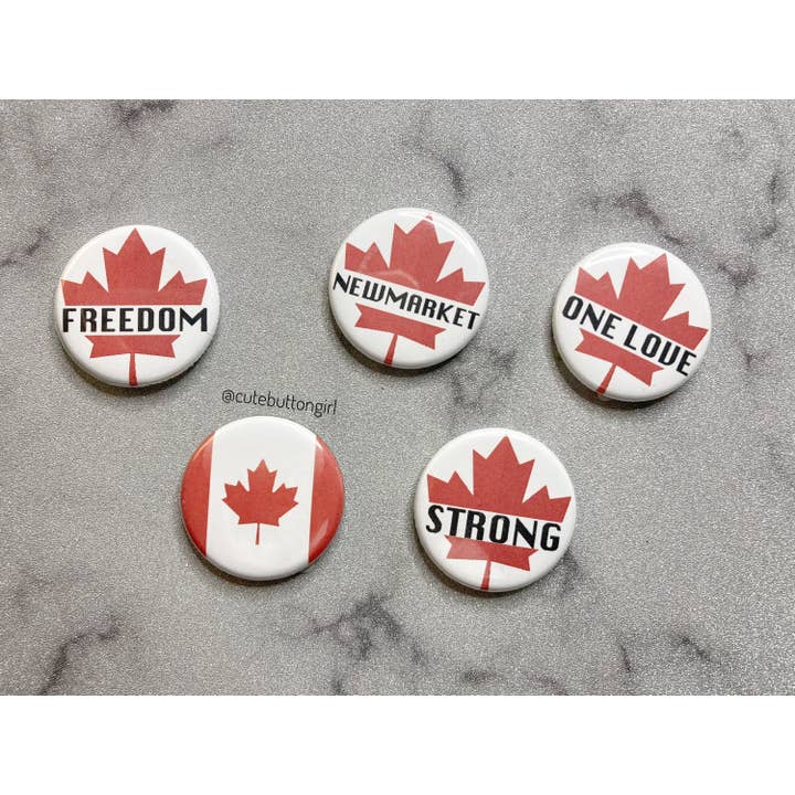 1,25 tum och 2,25 tum Canadian Pride för wholesale av Cute as a Button Girl