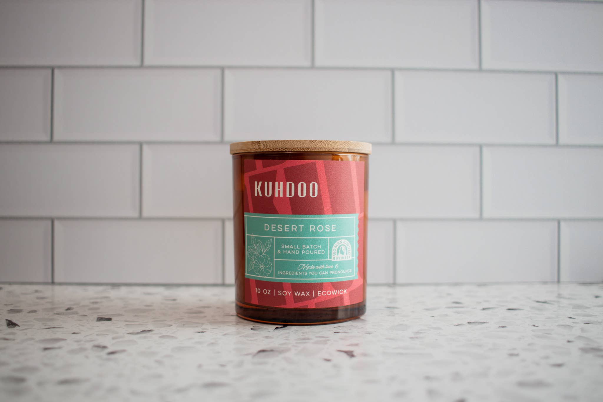 Kuhdoo Soap - Wholesale Jar/Filled Candle - 10oz Desert Rose Candle1