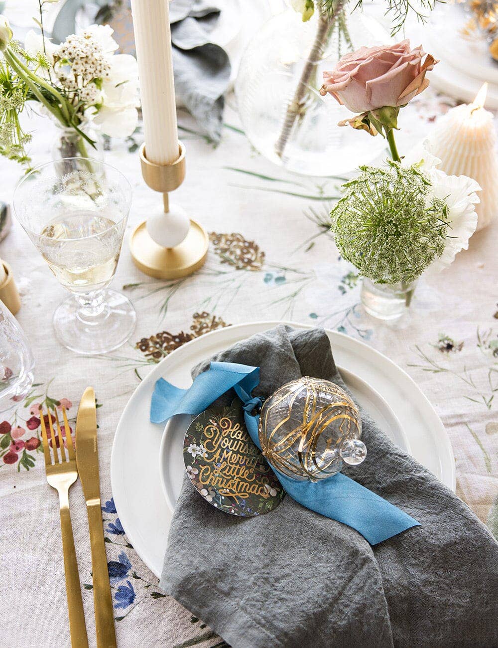 Bespoke Letterpress - Vente Étiquette cadeau - Étiquettes-cadeaux de Noël 12pk "Un jardin de Noël" (Boule)11